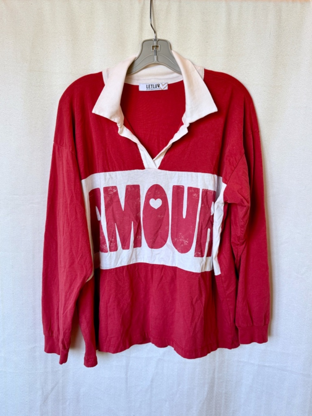Anthropologie Letluv Amour Rugby Polo Top